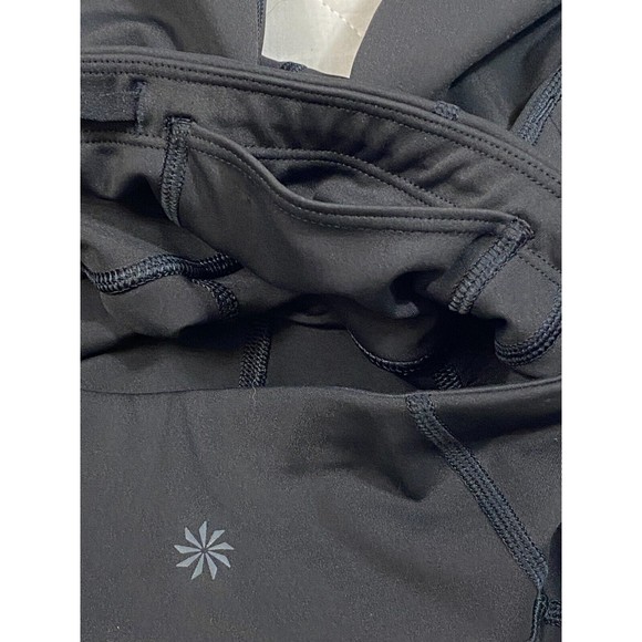Athleta Women Size XXS Black Bike Shorts with 2 Side Zipper Pockets - Picture 8 of 14